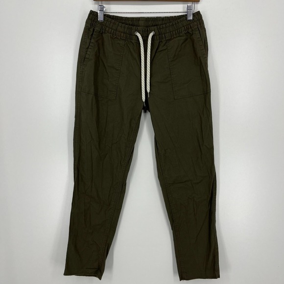 Vuori Pants - Vuori Ripstop Pants Women's S Olive Green Style #VW450 Drawstring‎ Pockets